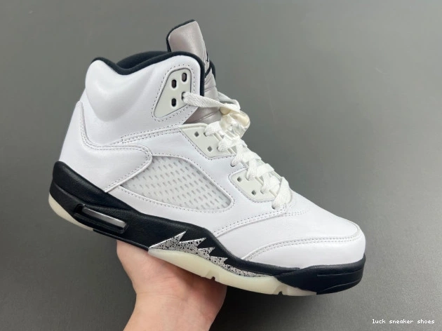 Reps LUCY 5 AIR DD0587-110 'WHITE JORDAN RETRO BLACK' 0807